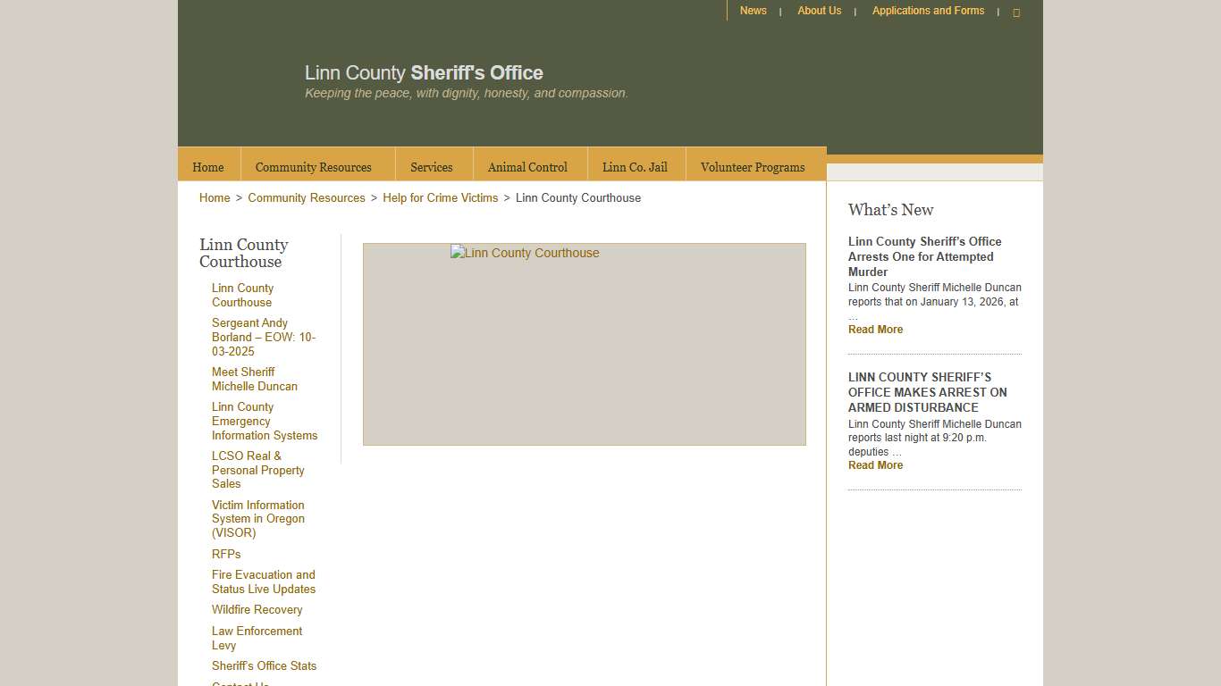 Linn County Courthouse - Linn County Sheriff's Office